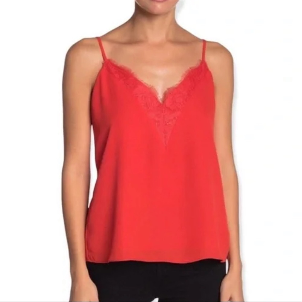 Socialite Red Cami Lace Top